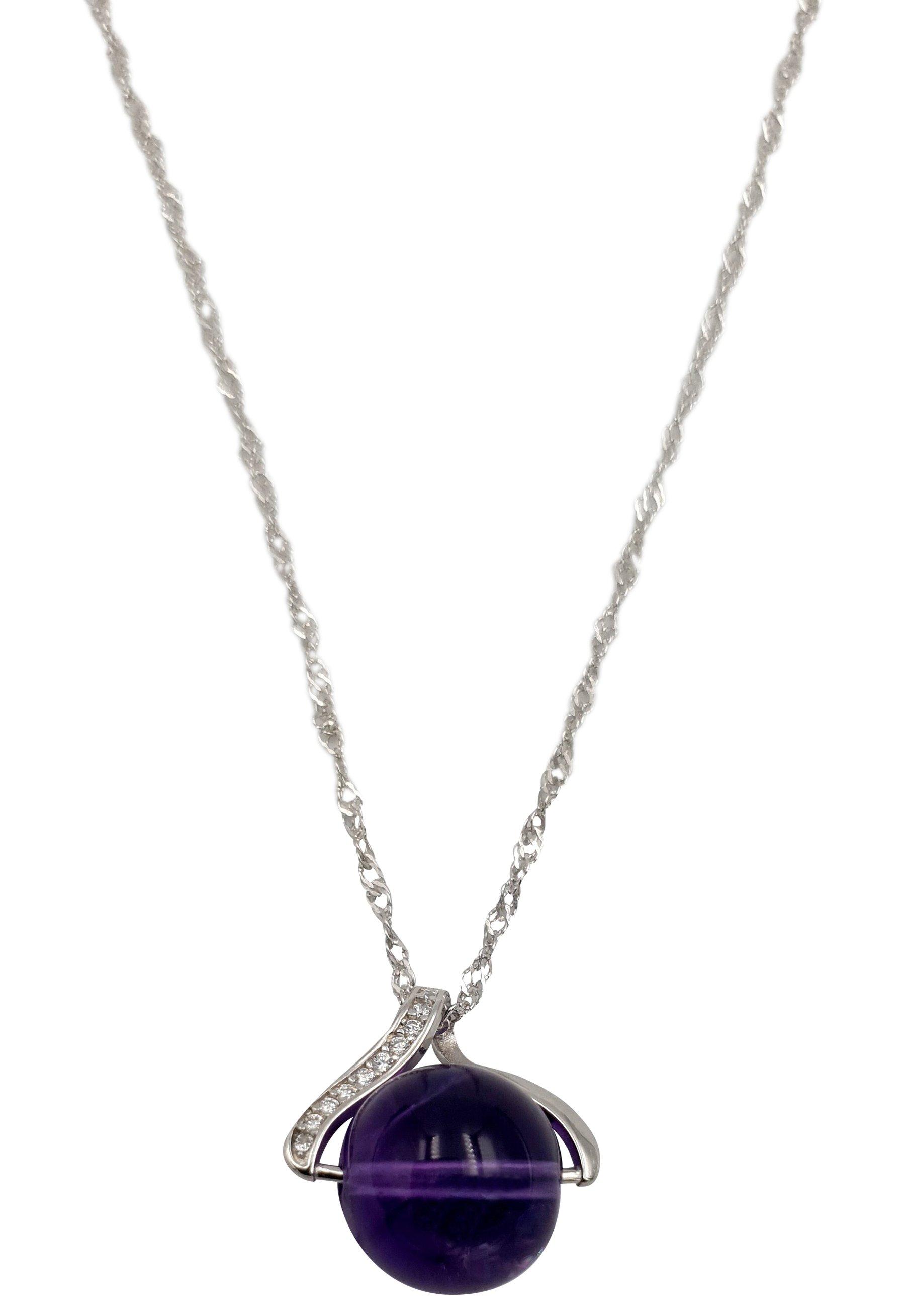 Naturstein Kette Damen Violett ONE SIZE von HEBE JEWELS