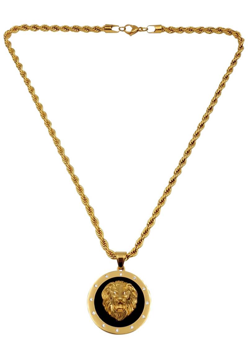 The Lion, Anhänger-kette, Hip-hop-style Damen Gelbgold 60 cm von HEBE JEWELS