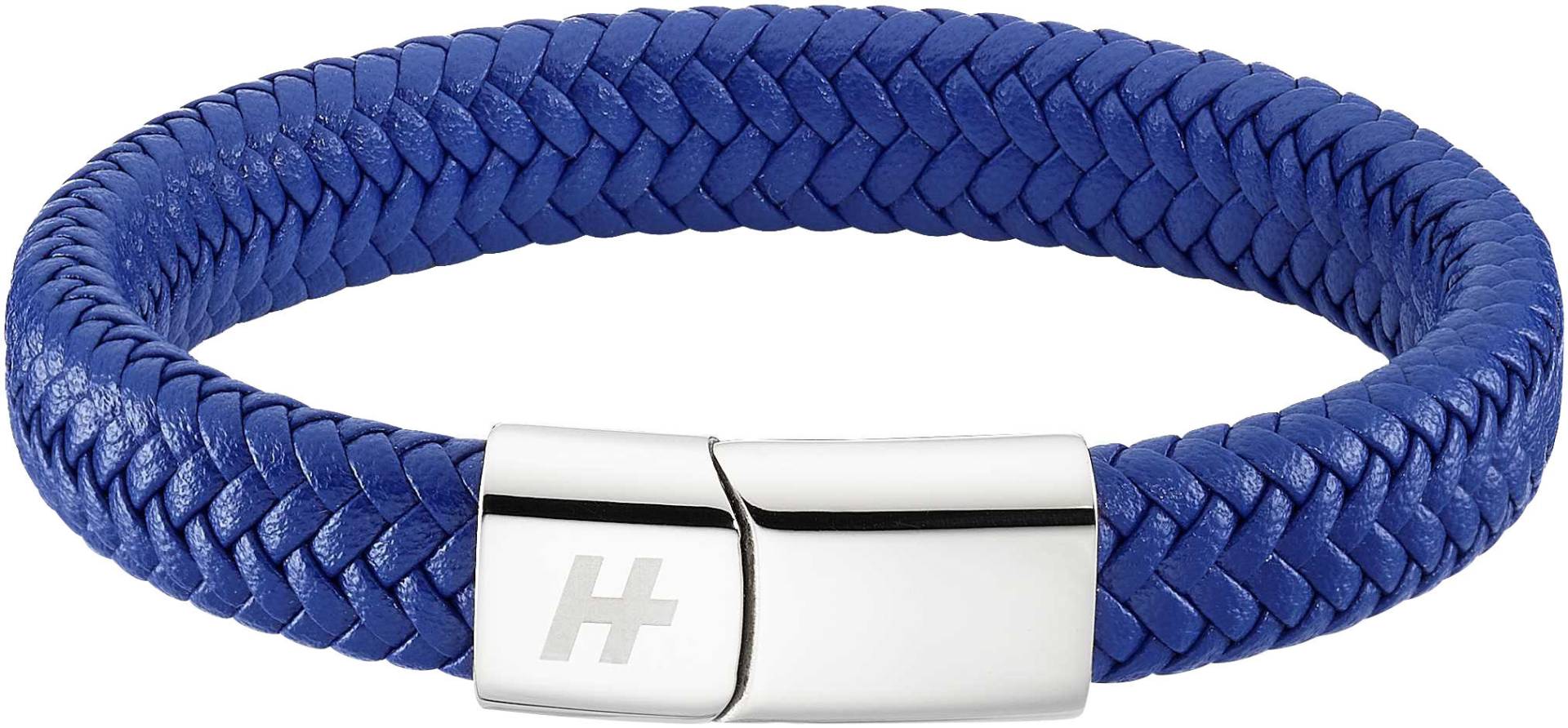 HECHTER PARIS Lederarmband »Schmuck Geschenk Armschmuck Edelstahl blau« von HECHTER PARIS