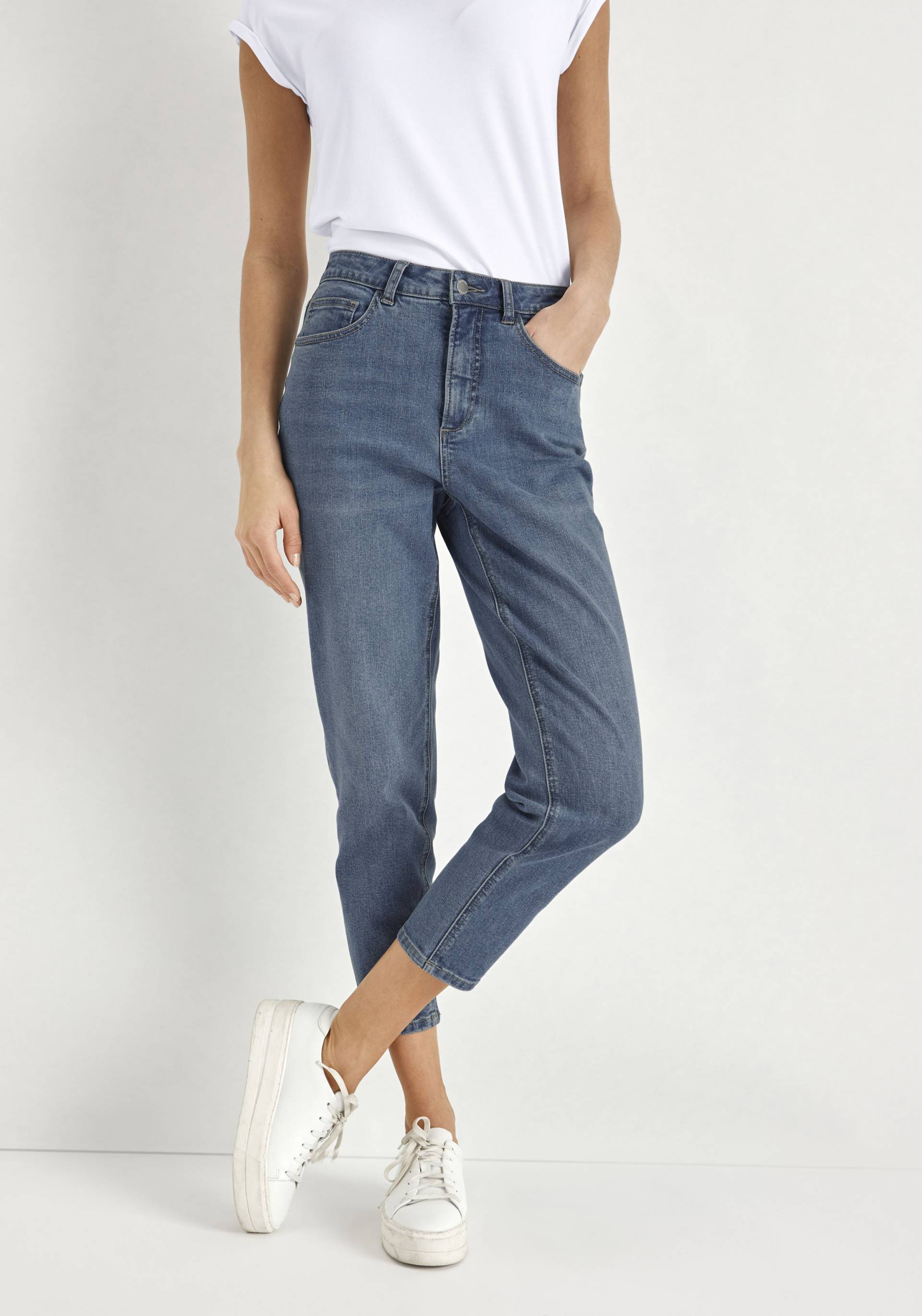 HECHTER PARIS Mom-Jeans, mit dezentem Used-Look von HECHTER PARIS