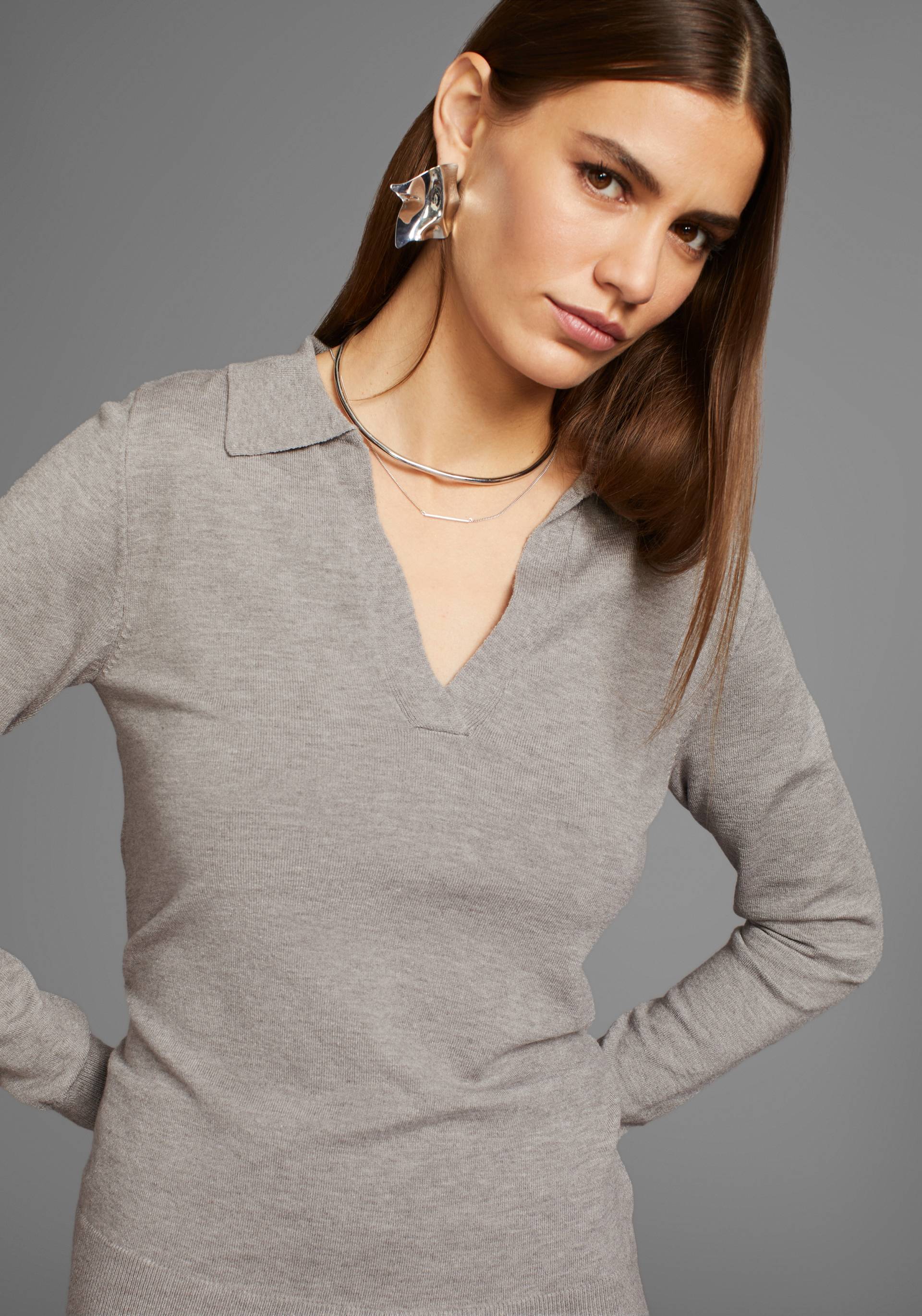 HECHTER PARIS Polokragenpullover, mit elegantem V-Ausschnitt HECHTER PARIS Polokragenpullover, mit elegantem V-Ausschnitt von HECHTER PARIS