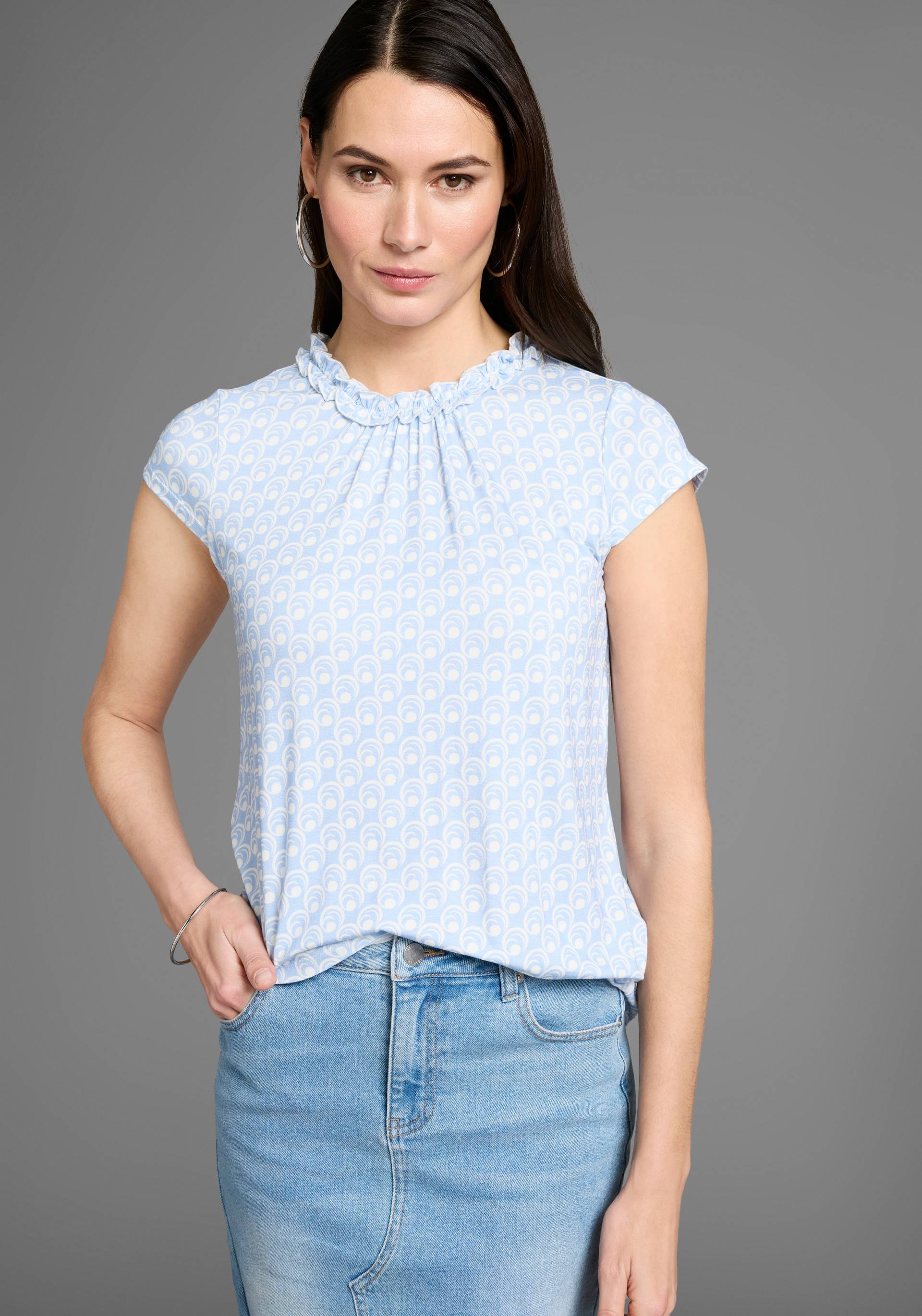 HECHTER PARIS Print-Shirt, mit femininem Ausschnittdetail - NEUE KOLLEKTION von HECHTER PARIS