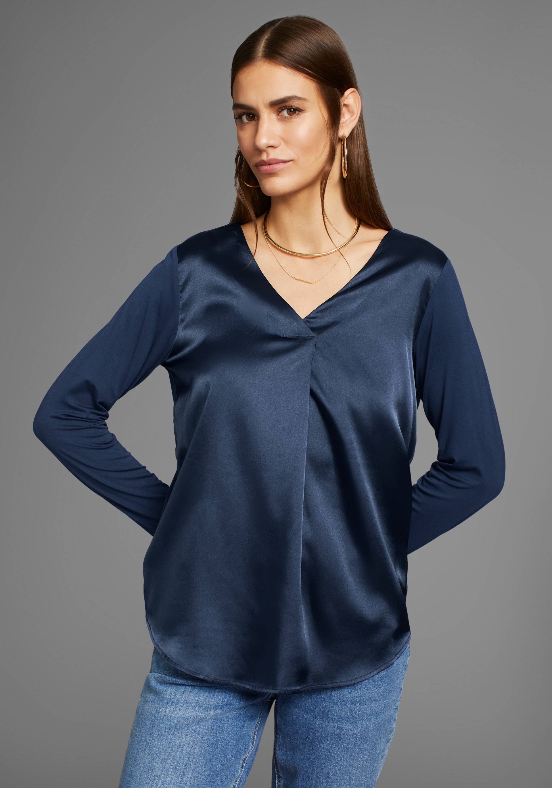 HECHTER PARIS Shirtbluse, mit V-Ausschnitt- NEUE KOLLEKTION von HECHTER PARIS