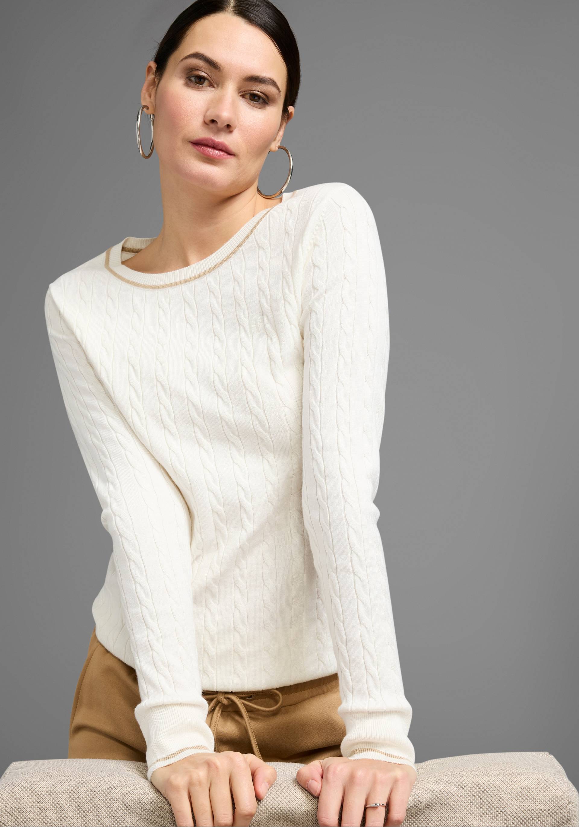 HECHTER PARIS Strickpullover, mit elegantem Zopfstrickmuster HECHTER PARIS Strickpullover, mit elegantem Zopfstrickmuster von HECHTER PARIS