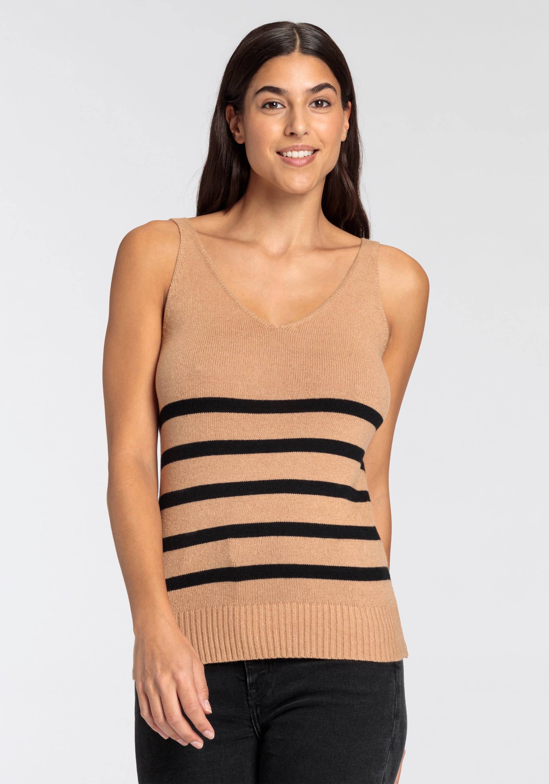 HECHTER PARIS Stricktop, mit V-Ausschnitt und Streifen - NEUE KOLLEKTION HECHTER PARIS Stricktop, mit V-Ausschnitt und Streifen - NEUE KOLLEKTION von HECHTER PARIS