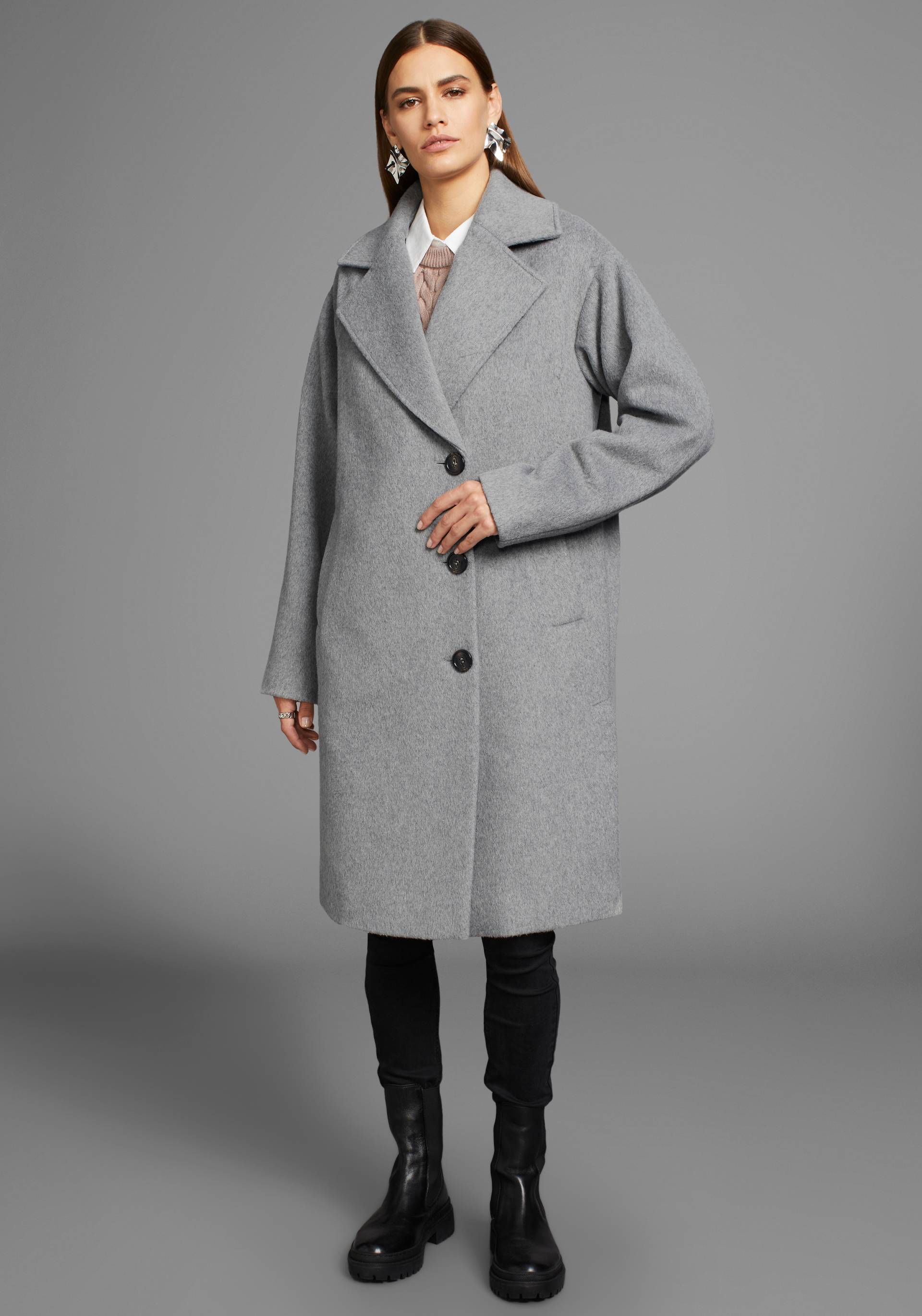 HECHTER PARIS Wollmantel, in asymmetrischer Oversize-Form - NEUE KOLLEKTION von HECHTER PARIS