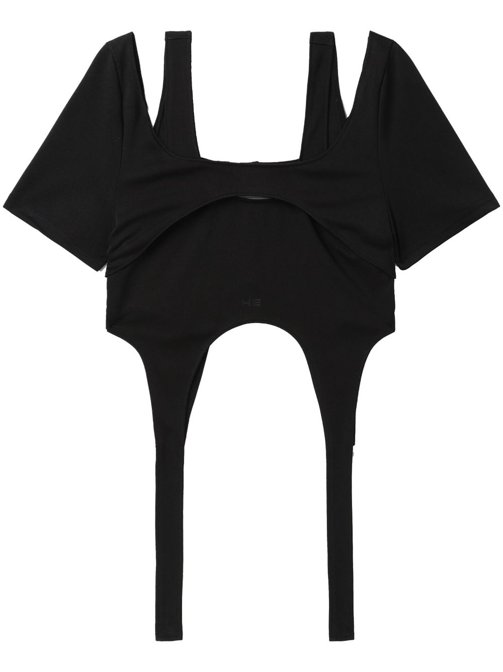 HELIOT EMIL Arid Harness layered top - Black von HELIOT EMIL