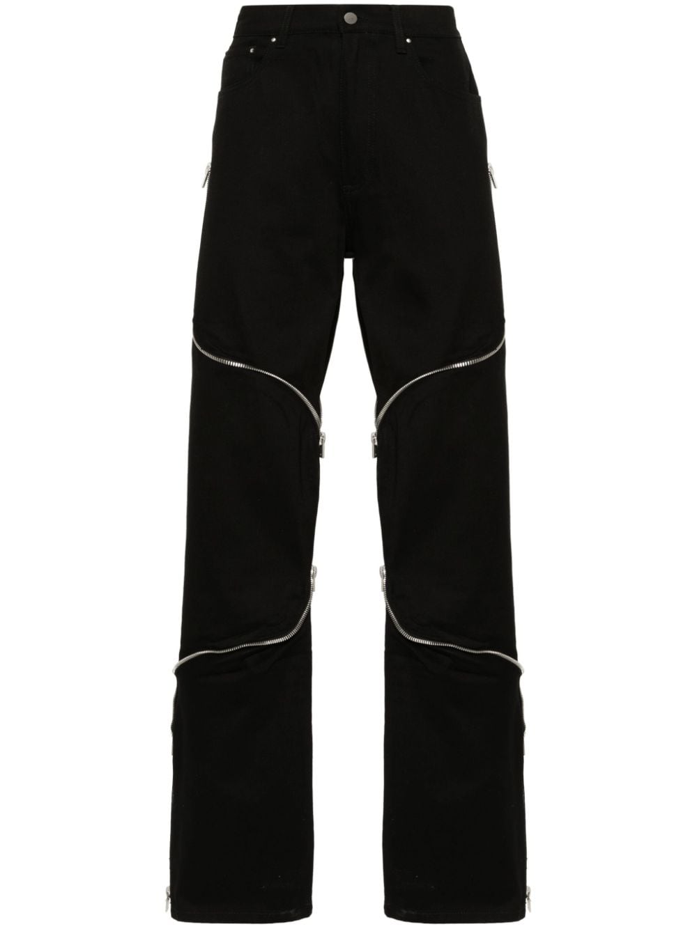 HELIOT EMIL Rutile zip-detail tapered jeans - Black von HELIOT EMIL