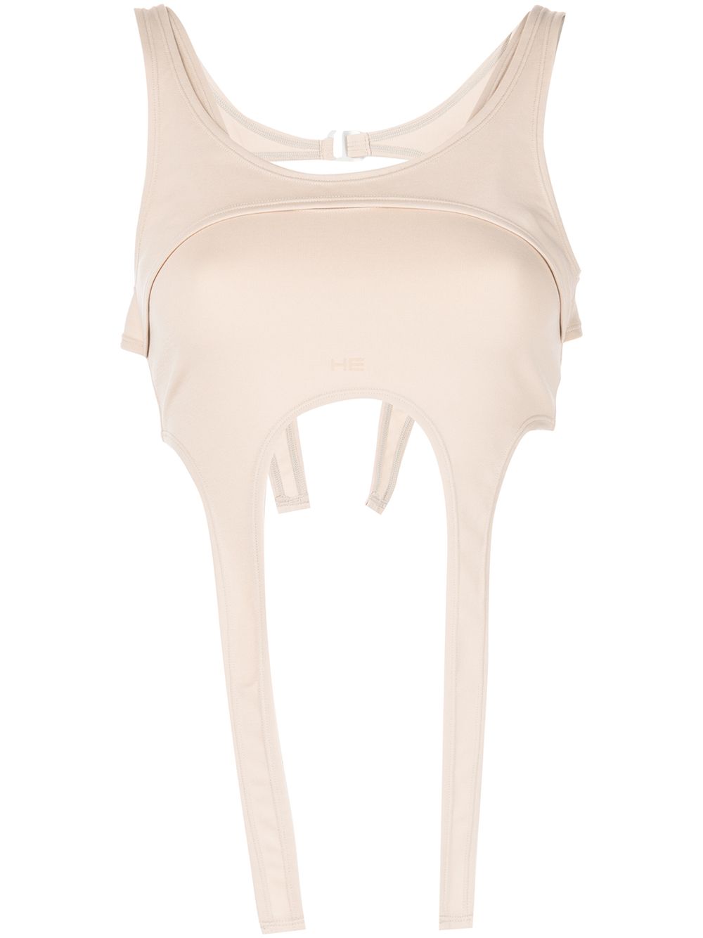 HELIOT EMIL cropped multi-panelled vest top - Neutrals von HELIOT EMIL