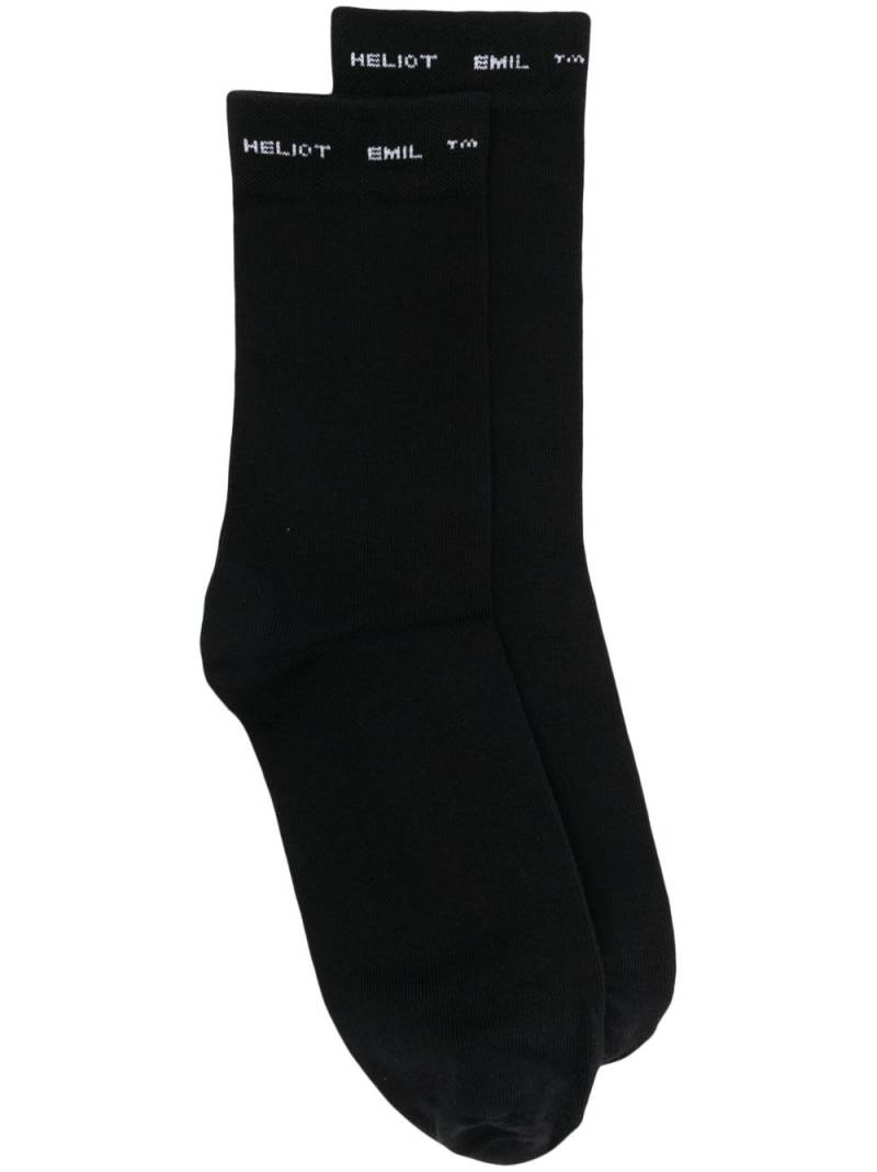 HELIOT EMIL intarsia-logo knit socks - Black von HELIOT EMIL