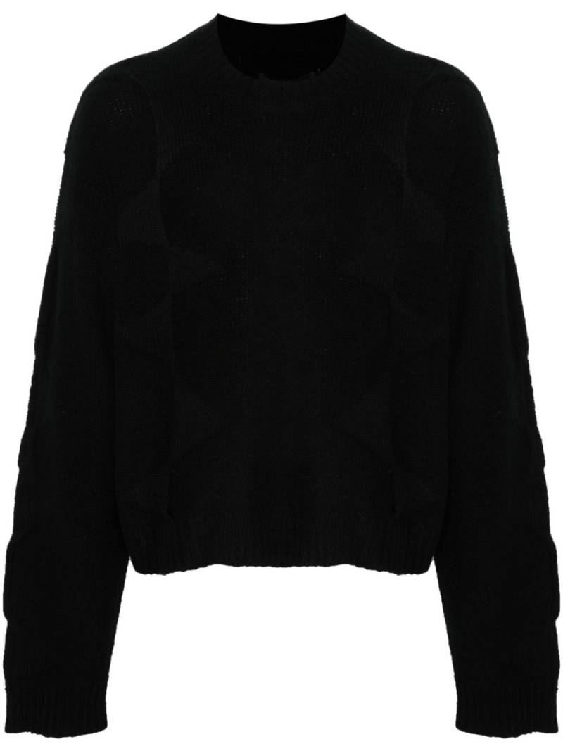 HELIOT EMIL spiral-knit cropped jumper - Black von HELIOT EMIL