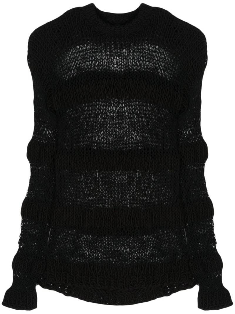 HELIOT EMIL striped open-knit jumper - Black von HELIOT EMIL