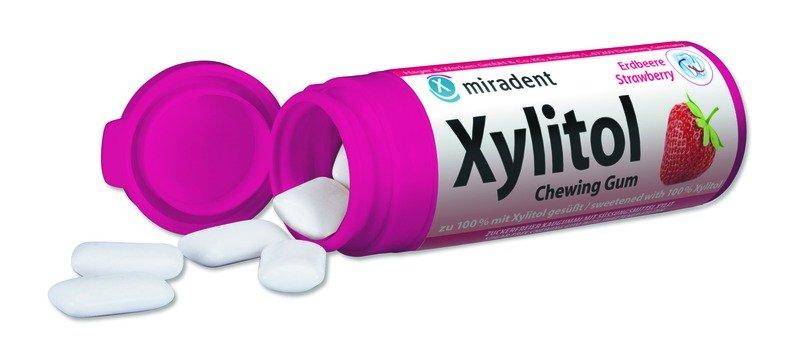 Miradent.xylitol Kids Zahnpflegekaugummi Erdbeere, 30 St Unisex Erdbeere 30 pezzi von HERBA