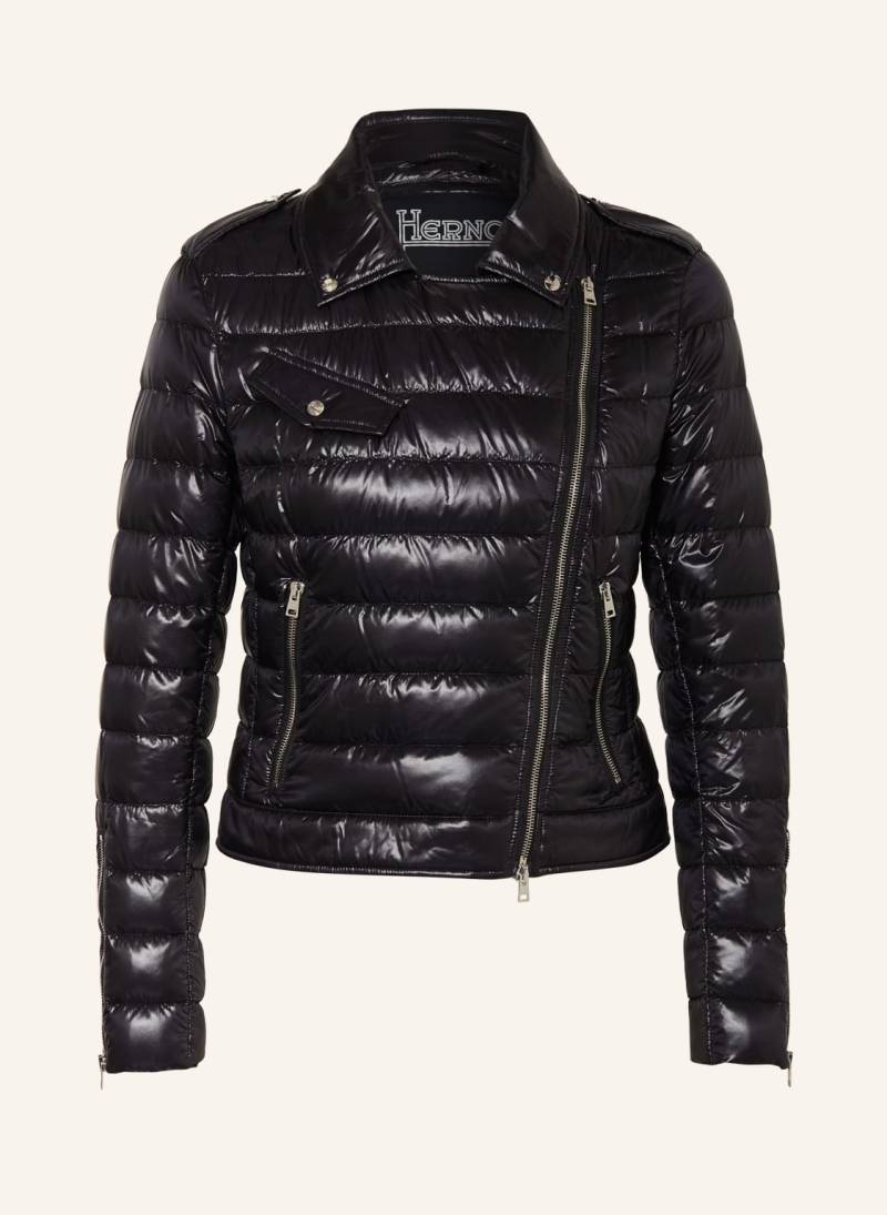 Herno Daunenjacke Biker schwarz von HERNO