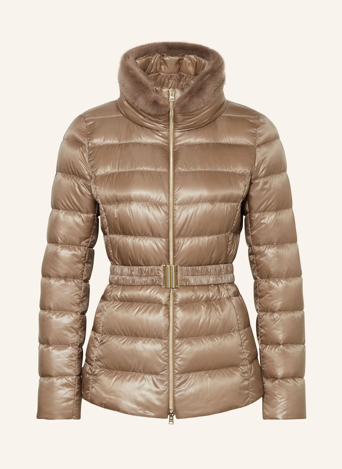 Herno Daunenjacke Claudia Mit Abnehmbarem Kunstpelz beige von HERNO