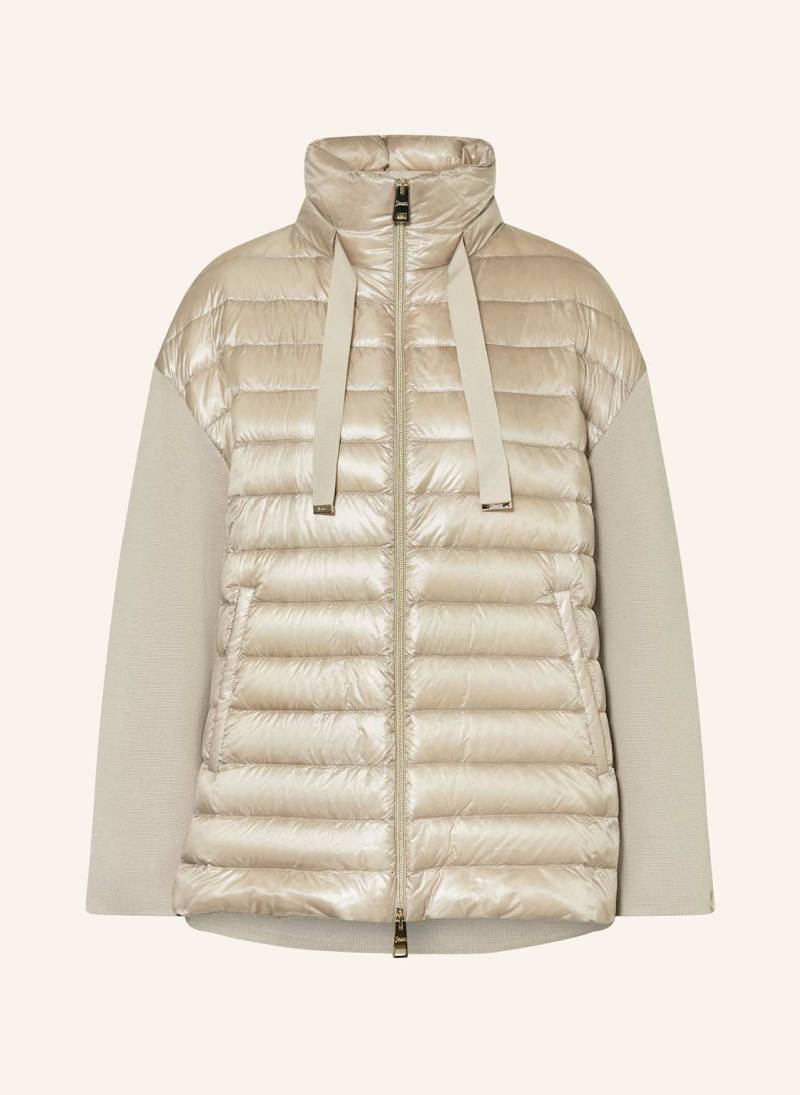 Herno Daunenjacke Im Materialmix beige von HERNO