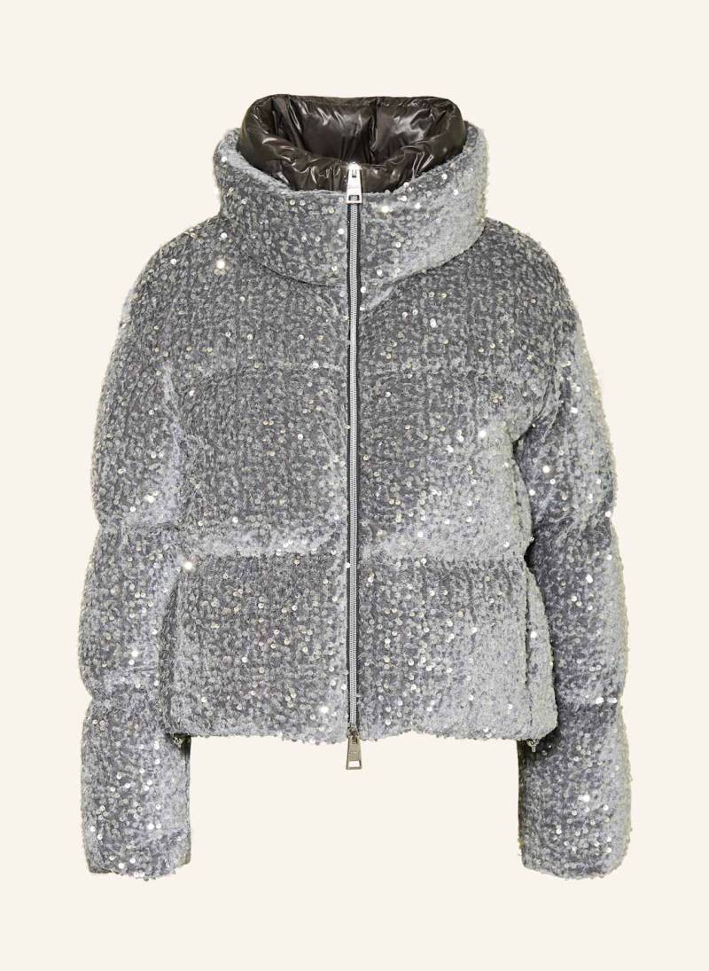 Herno Daunenjacke Mit Pailletten grau von HERNO