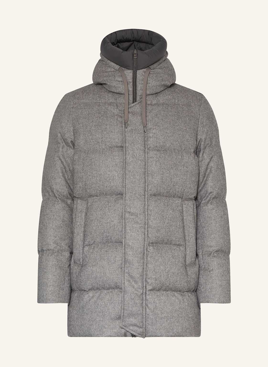 Herno Daunenjacke Mit Seide Und Casmere grau von HERNO