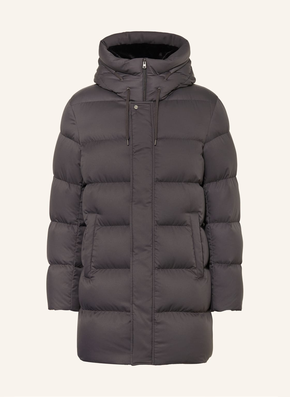 Herno Daunenjacke Mit Abnehmbarem Kunstfell grau Herno Daunenjacke Mit Abnehmbarem Kunstfell grau von HERNO