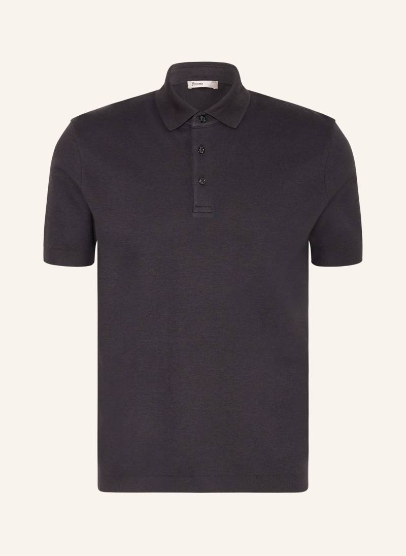 Herno Piqué-Poloshirt blau von HERNO