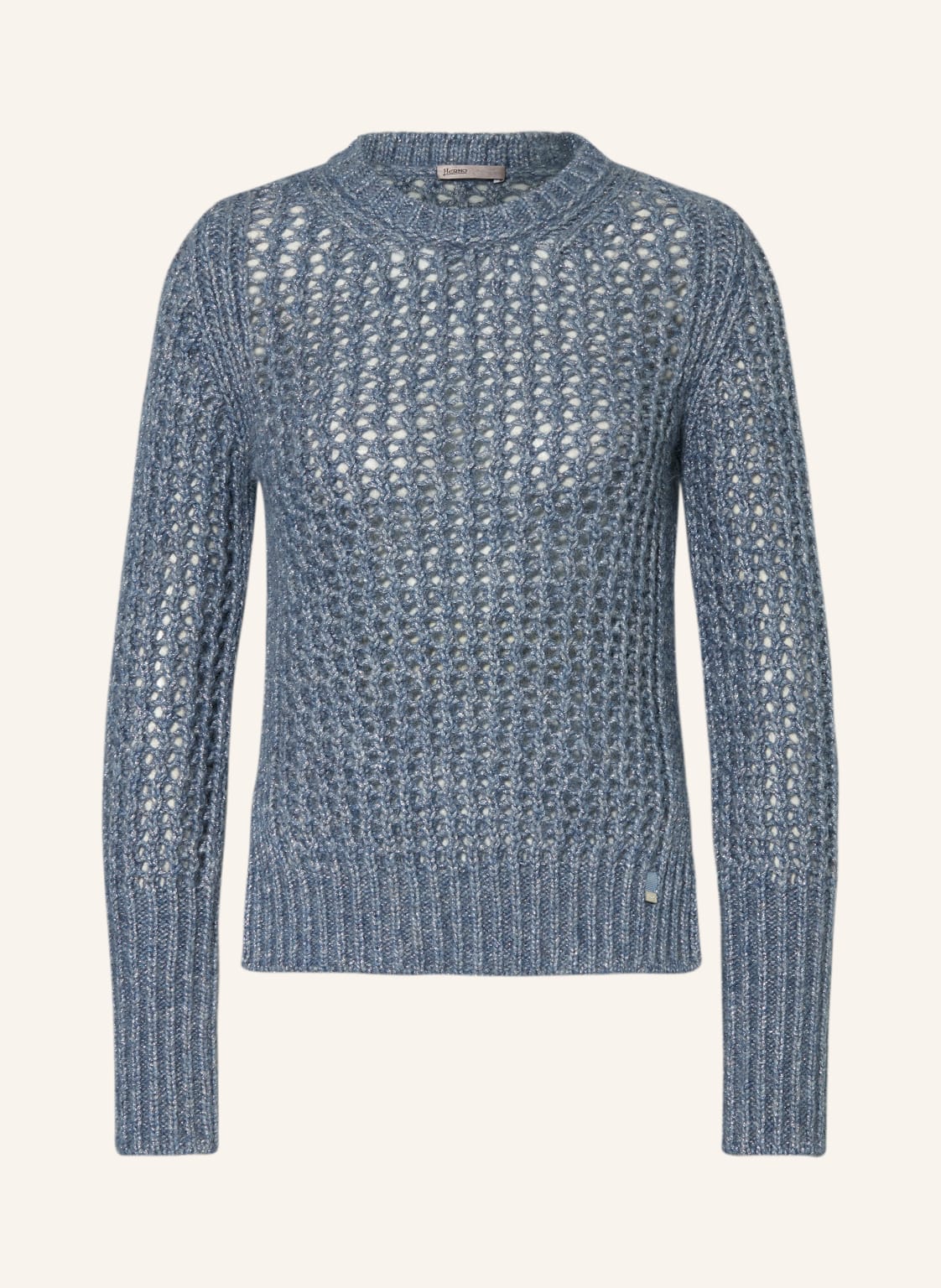 Herno Pullover Mit Alpaka Und Glitzergarn blau von HERNO