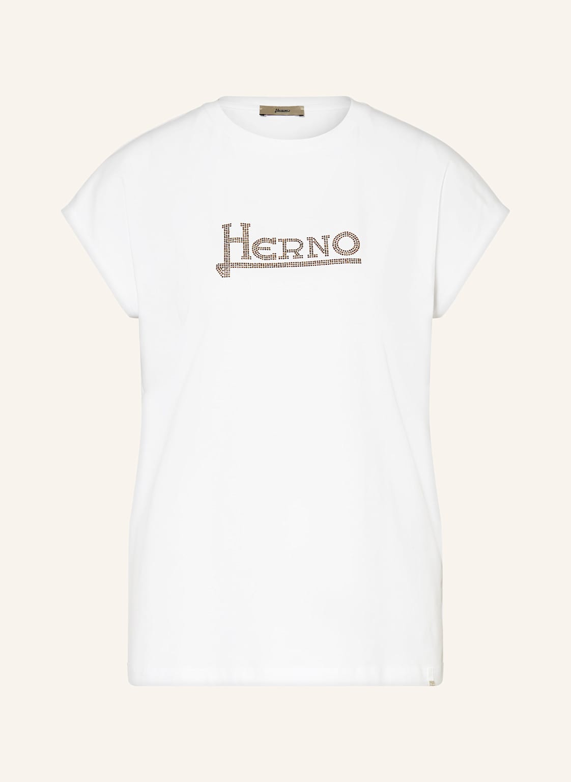 Herno T-Shirt Mit Schmucksteinen weiss von HERNO