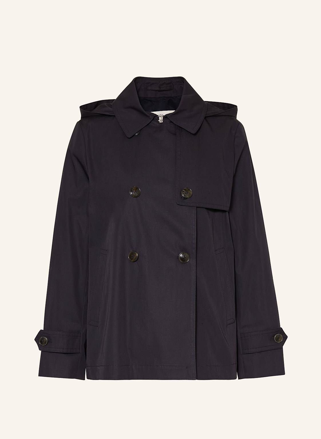 Herno Trenchcoat Mit Abnehmbarer Kapuze blau von HERNO