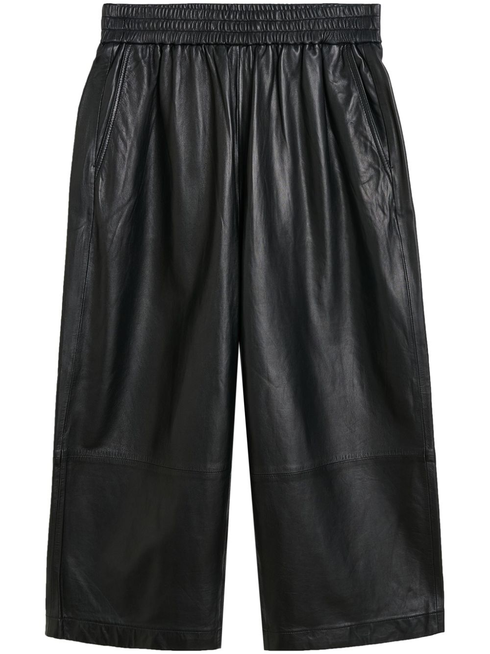 HERSKIND Eagle leather trousers - Black von HERSKIND