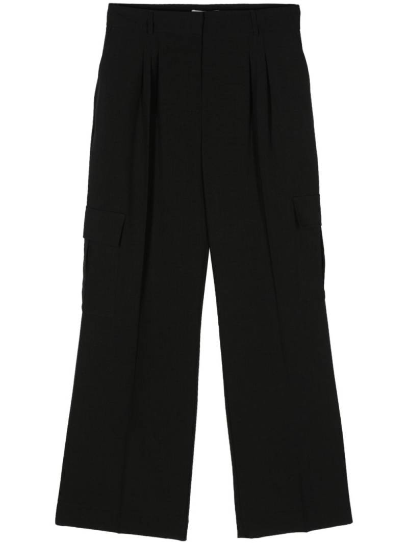 HERSKIND Louise mid-waist straight-leg trousers - Black von HERSKIND