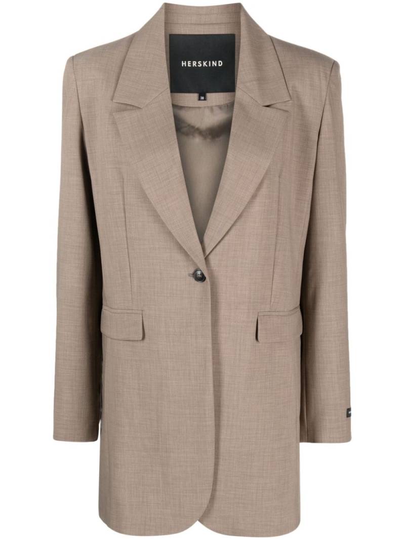 HERSKIND Nat single-breasted blazer - Brown von HERSKIND