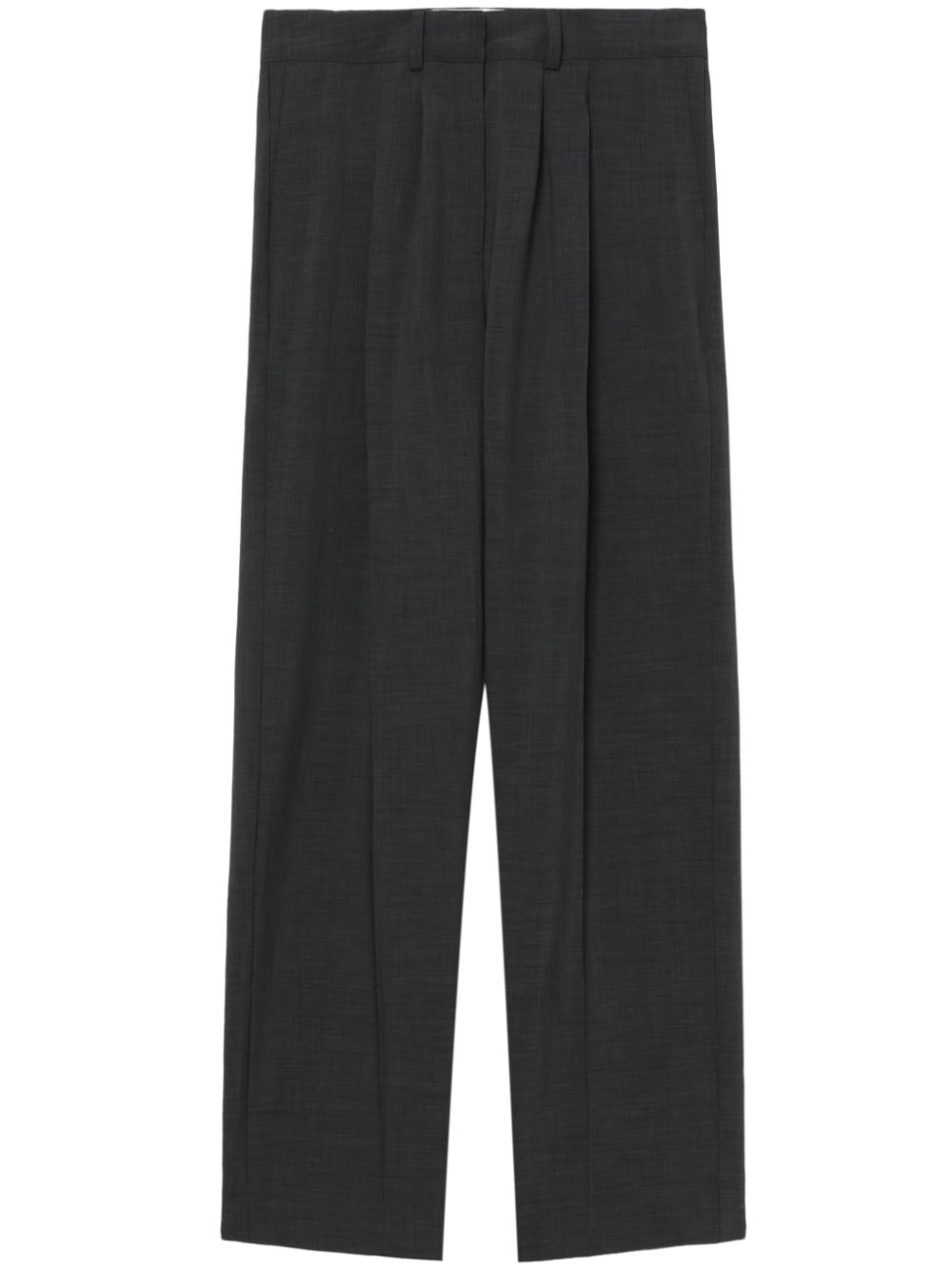 HERSKIND pleated cropped trousers - Black von HERSKIND