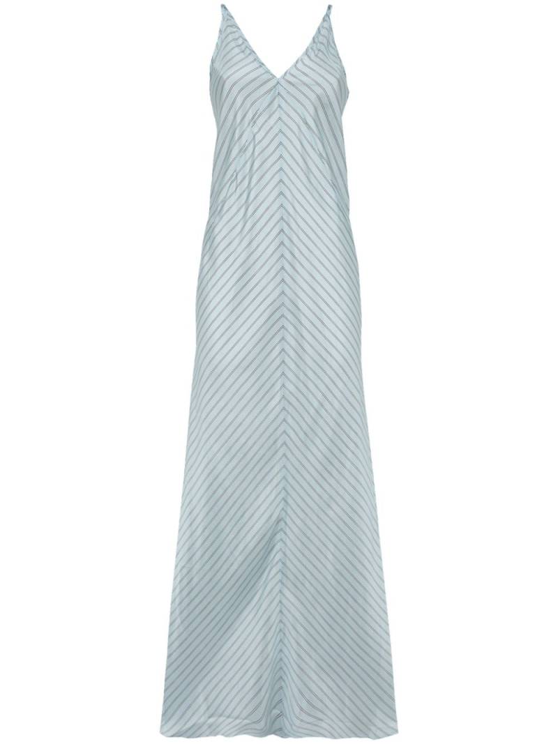 HERSKIND striped silk dress - Blue von HERSKIND