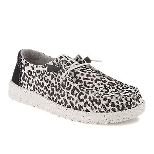 Hey Dude Wendy Leopard Damen Slipper Schwarz von HEY DUDE