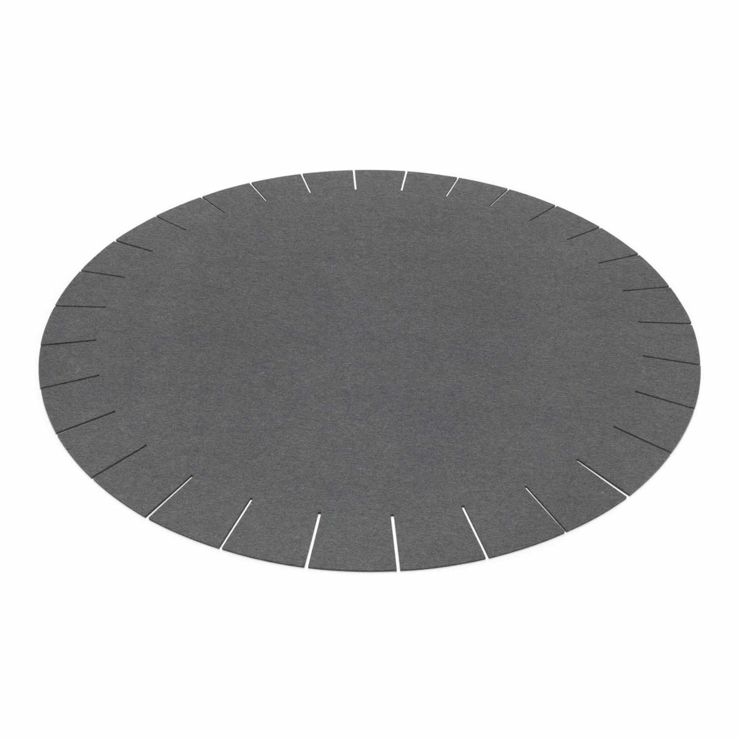 Franse rund Teppich, Farbe schwarz, Durchmesser 120 cm Franse rund Teppich, Farbe schwarz, Durchmesser 120 cm von HEY-SIGN