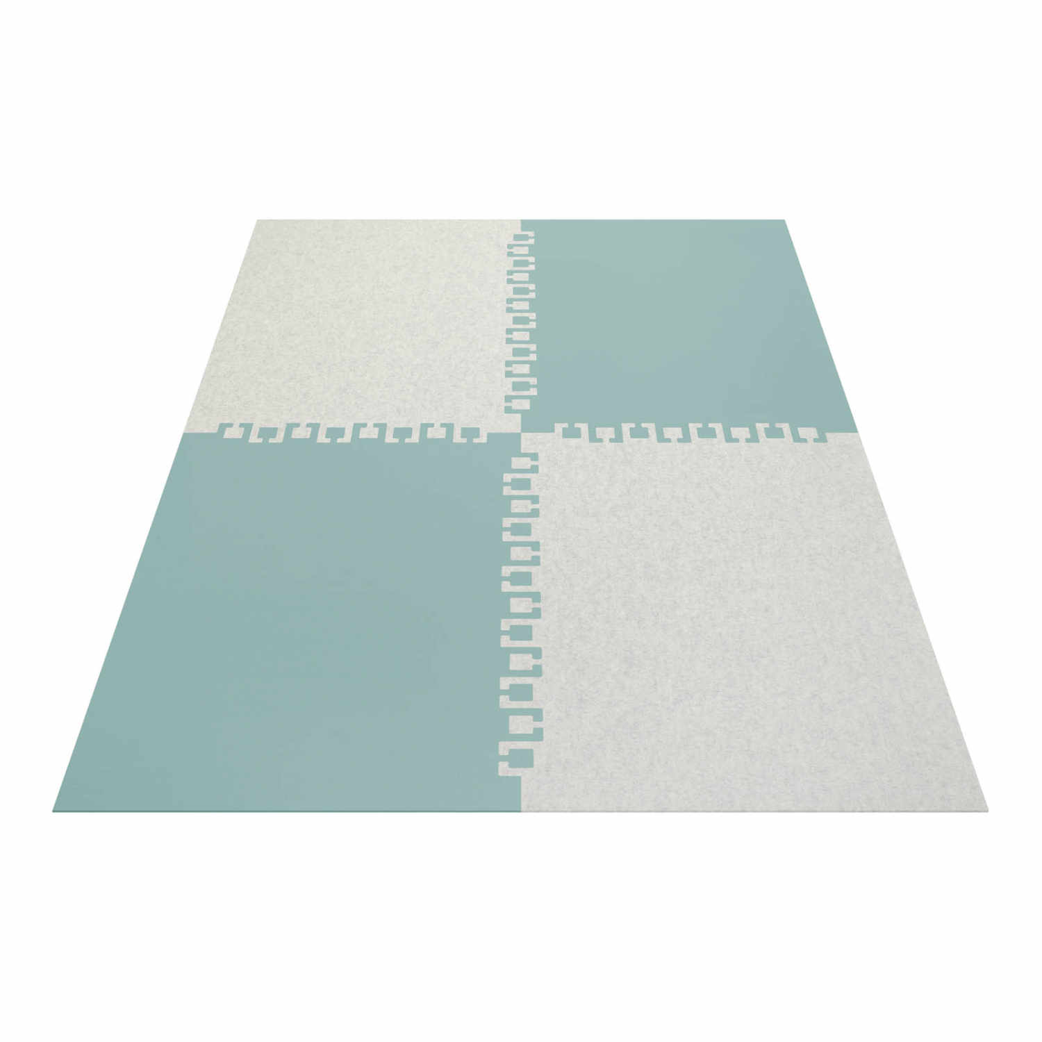 Twice rechteckig 4-teilig Teppich, Farbe taubengrau, Farbe 2 mohnrot 55, Grösse 140 x 200 cm von HEY-SIGN