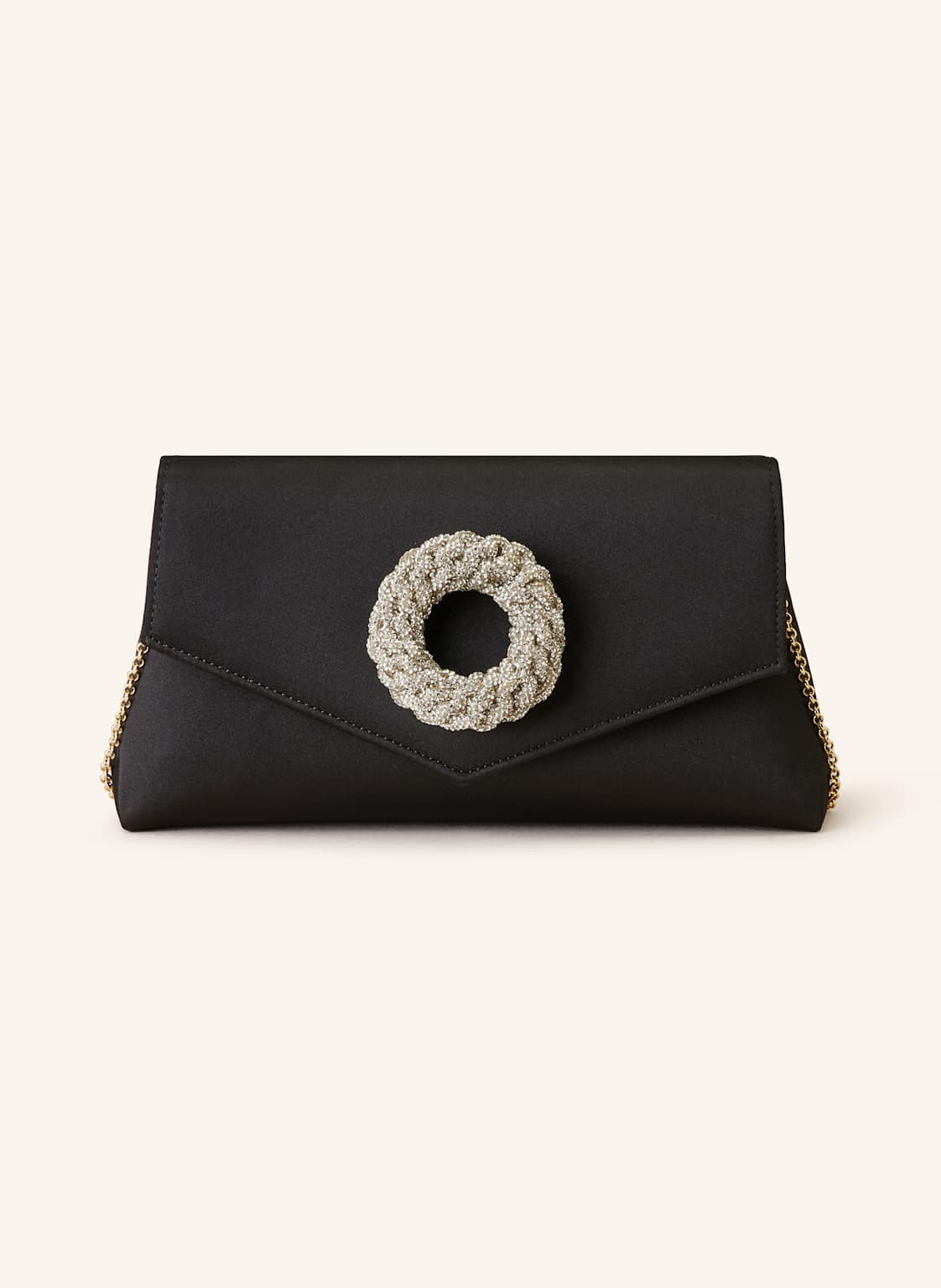 Hibourama Clutch Katy Mit Schmucksteinen schwarz von HIBOURAMA