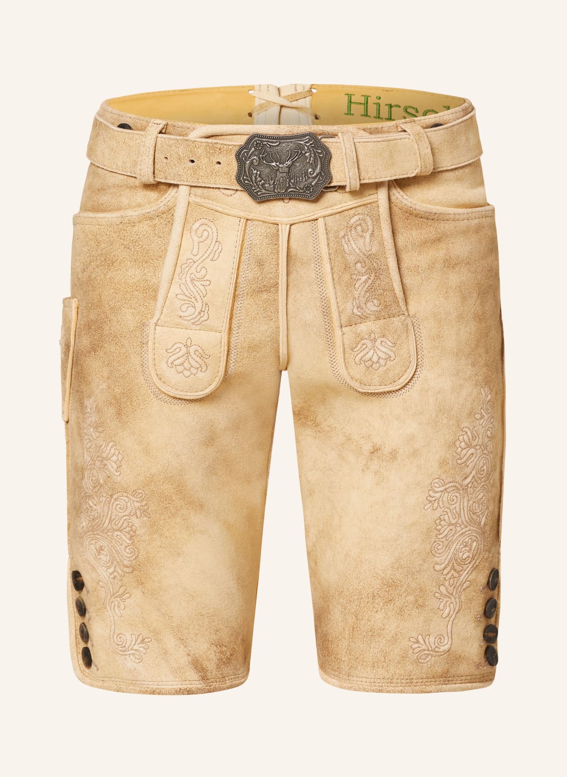 Hirscher Trachten-Lederhose Weilheim beige von HIRSCHER