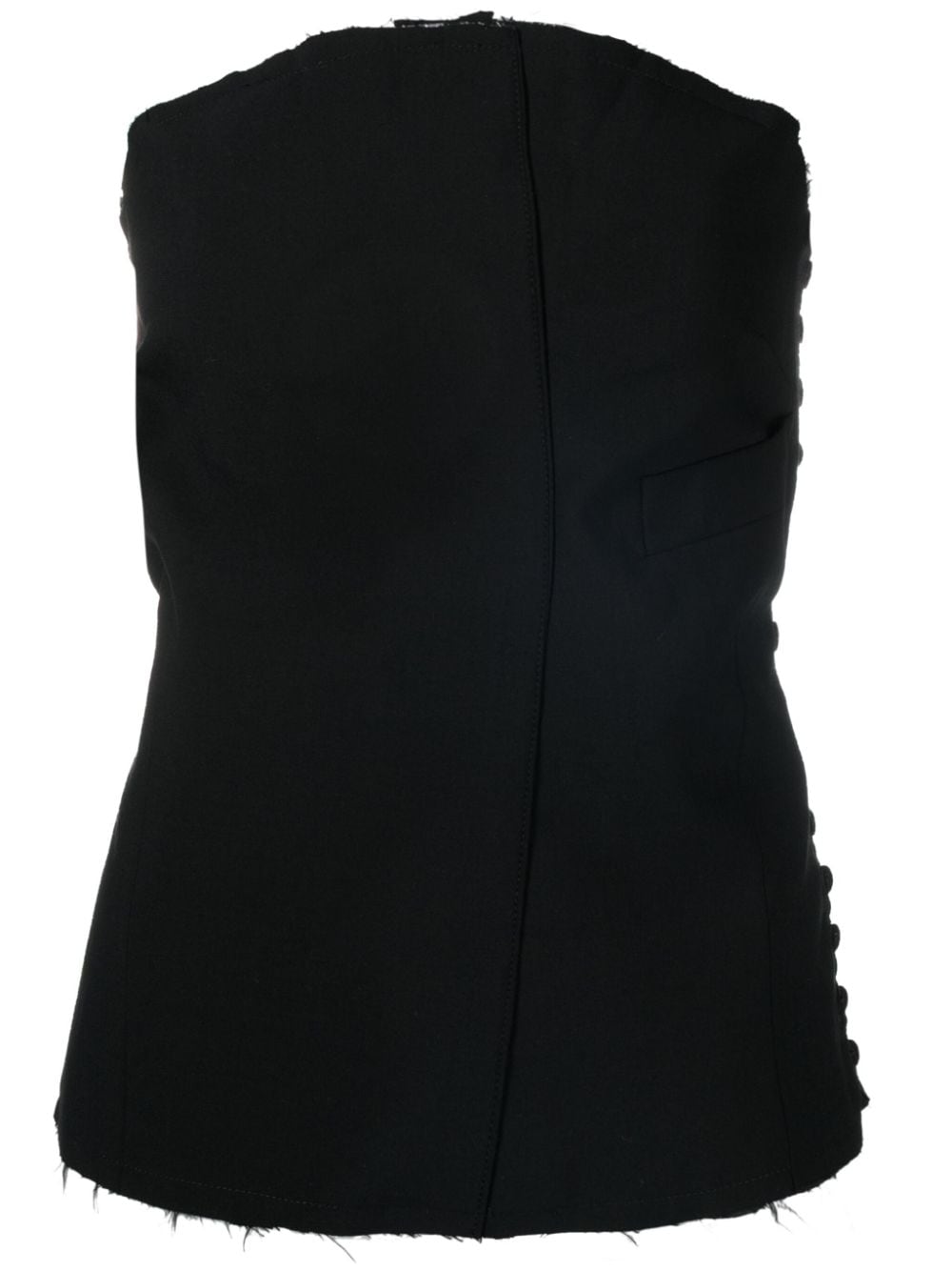 HODAKOVA Blazer panelled tube top - Black von HODAKOVA