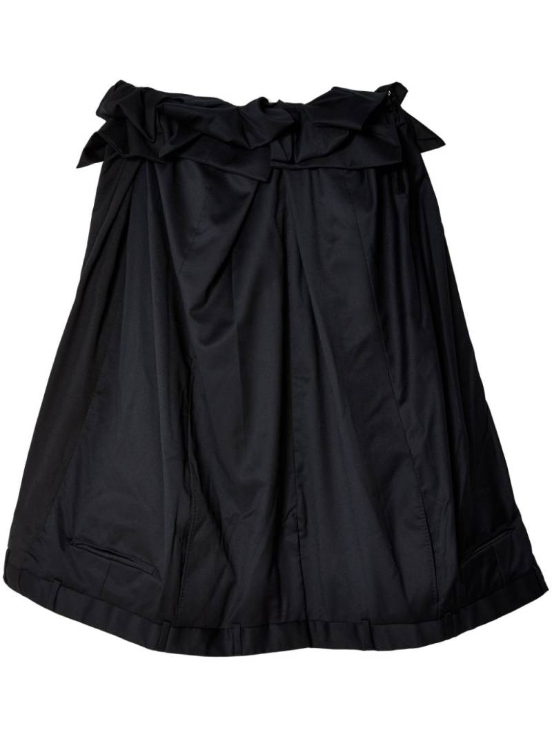 HODAKOVA Upside Down bow-detail miniskirt - Black von HODAKOVA