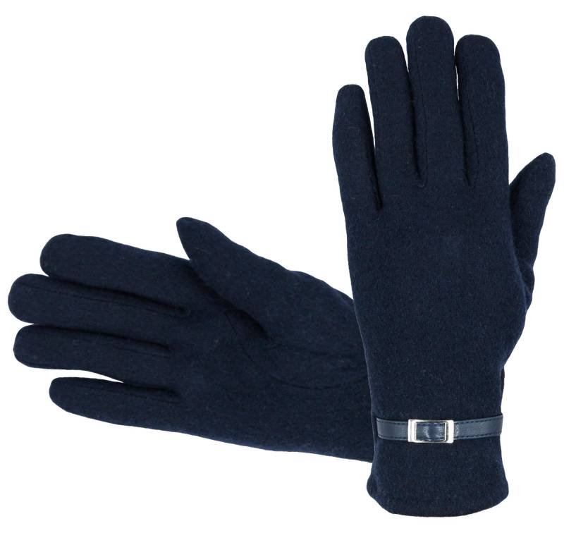 Qualitativ Hochwertige Wollhandschuhe Mit Einem Weichen Innenfutter, Navy Herren  ONE SIZE von HOFLER