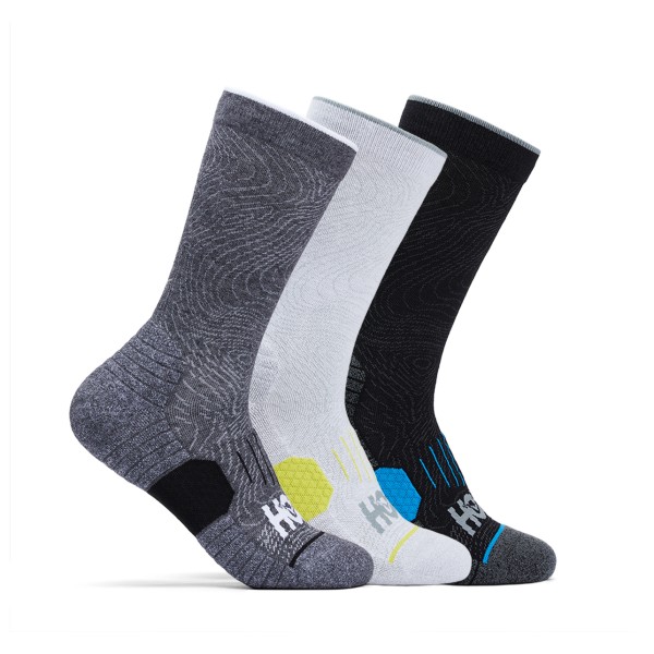 HOKA - Crerun Sock 3-Pack - Laufsocken Gr XL grau von HOKA