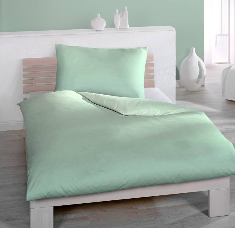 HOME FASHION Bettwäsche »Soft One, Satin (2tlg.)«, mit schönem Farbverlauf von dunkel zu hell von HOME FASHION