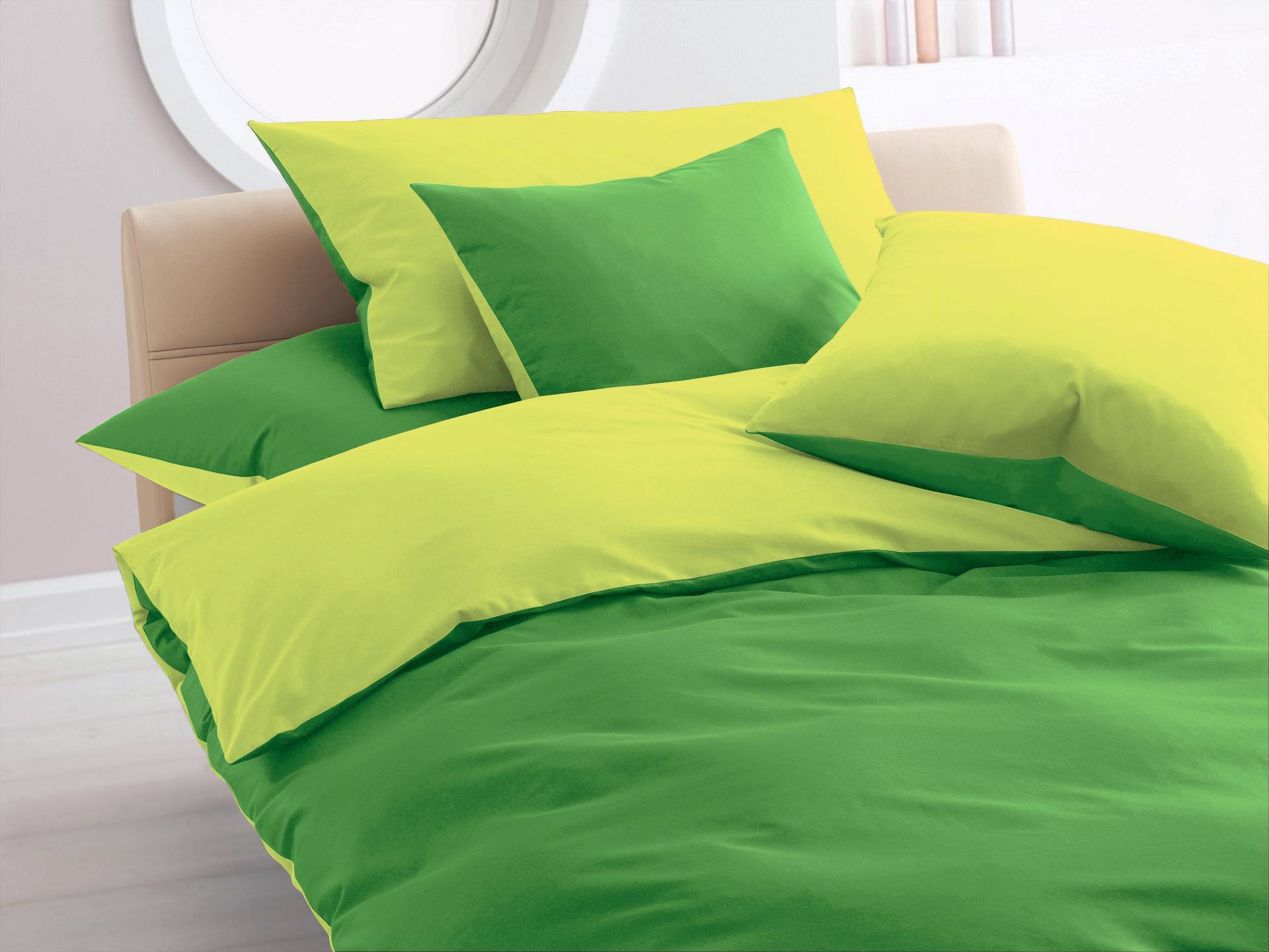 HOME FASHION Kissenbezug »Double-Face«, (1 St.), verdeckter Reissverschluss HOME FASHION Kissenbezug »Double-Face«, (1 St.), verdeckter Reissverschluss von HOME FASHION