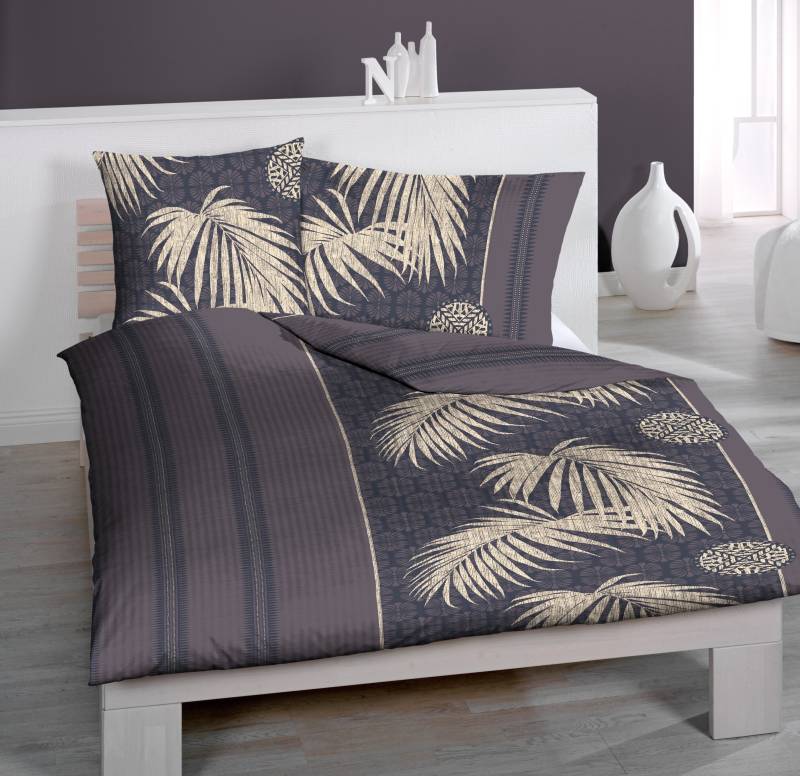 HOME FASHION Bettbezug »Palms B«, (1 St.), verdeckter Reissverschluss von HOME FASHION