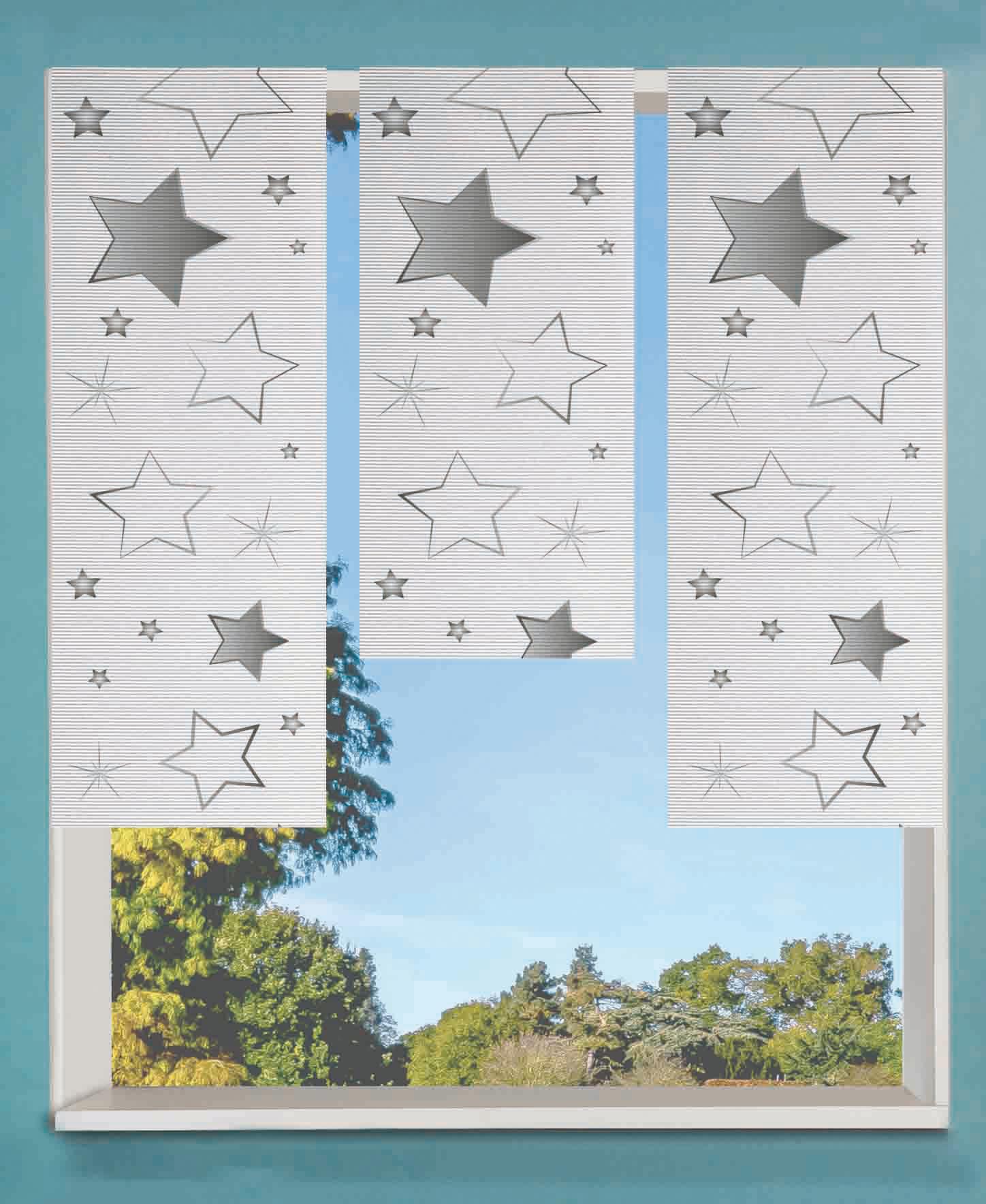 HOME WOHNIDEEN Vorhang »STARS«, (3 St.), Fensterset Bambus-Optik von Home Wohnideen