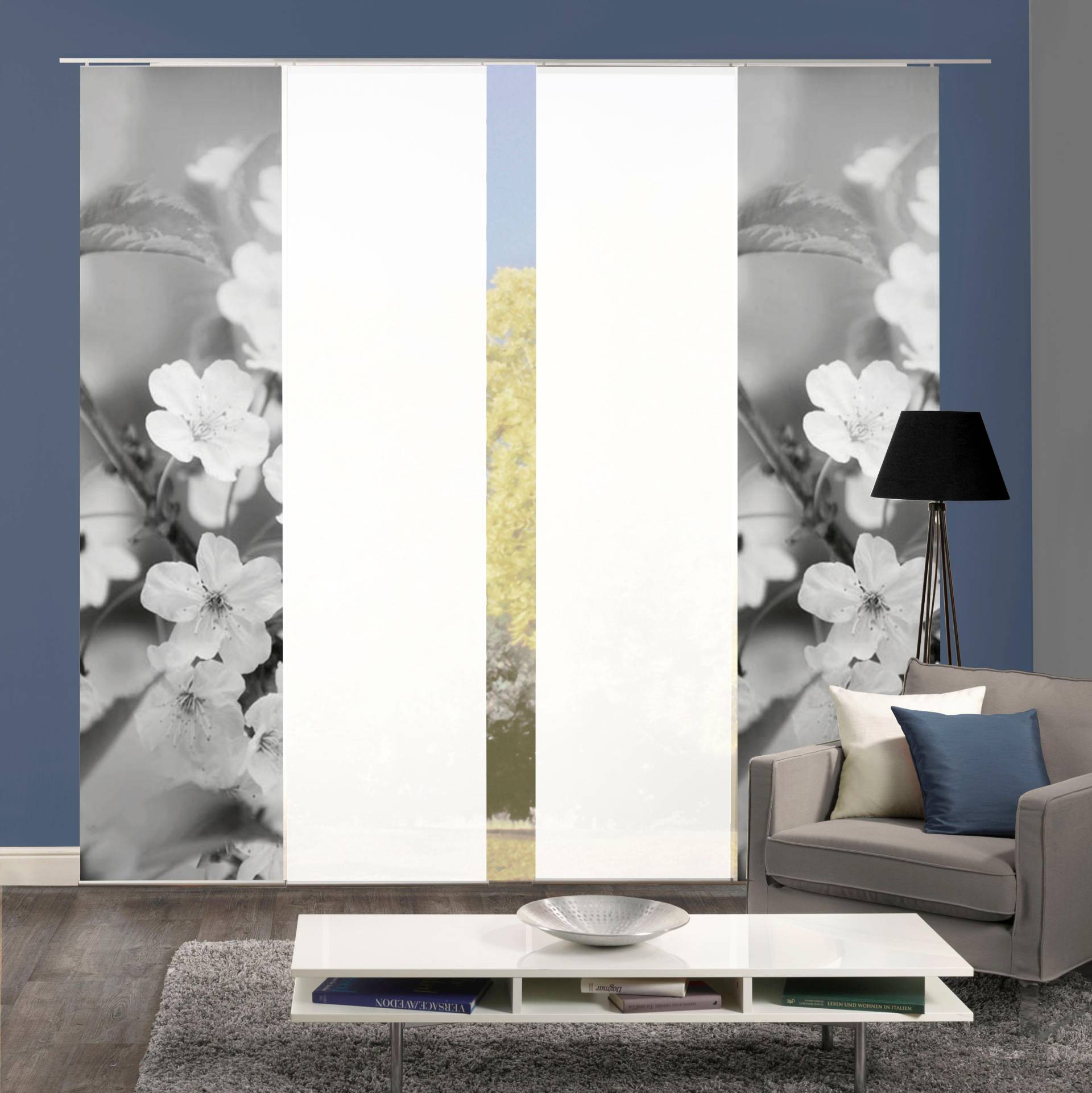 HOME WOHNIDEEN Schiebegardine »4ER SET NILA«, (4 St.), HxB: 245x60, Schiebevorhang 4er Set Digitaldruck HOME WOHNIDEEN Schiebegardine »4ER SET NILA«, (4 St.), HxB: 245x60, Schiebevorhang 4er Set Digitaldruck von Home Wohnideen