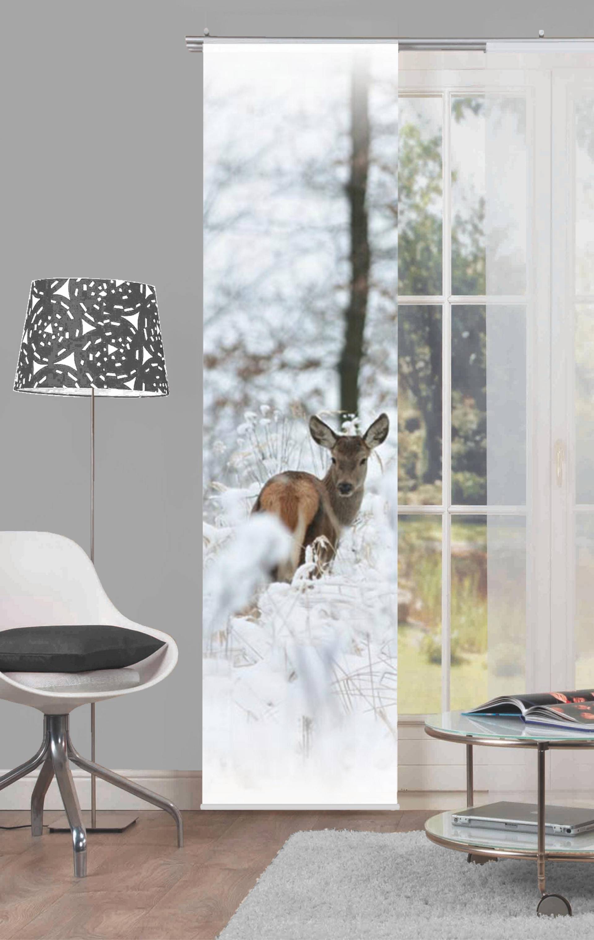 HOME WOHNIDEEN Schiebegardine »DEER«, (1 St.), HxB: 245x60, inkl. Befestigungszubehör HOME WOHNIDEEN Schiebegardine »DEER«, (1 St.), HxB: 245x60, inkl. Befestigungszubehör von Home Wohnideen