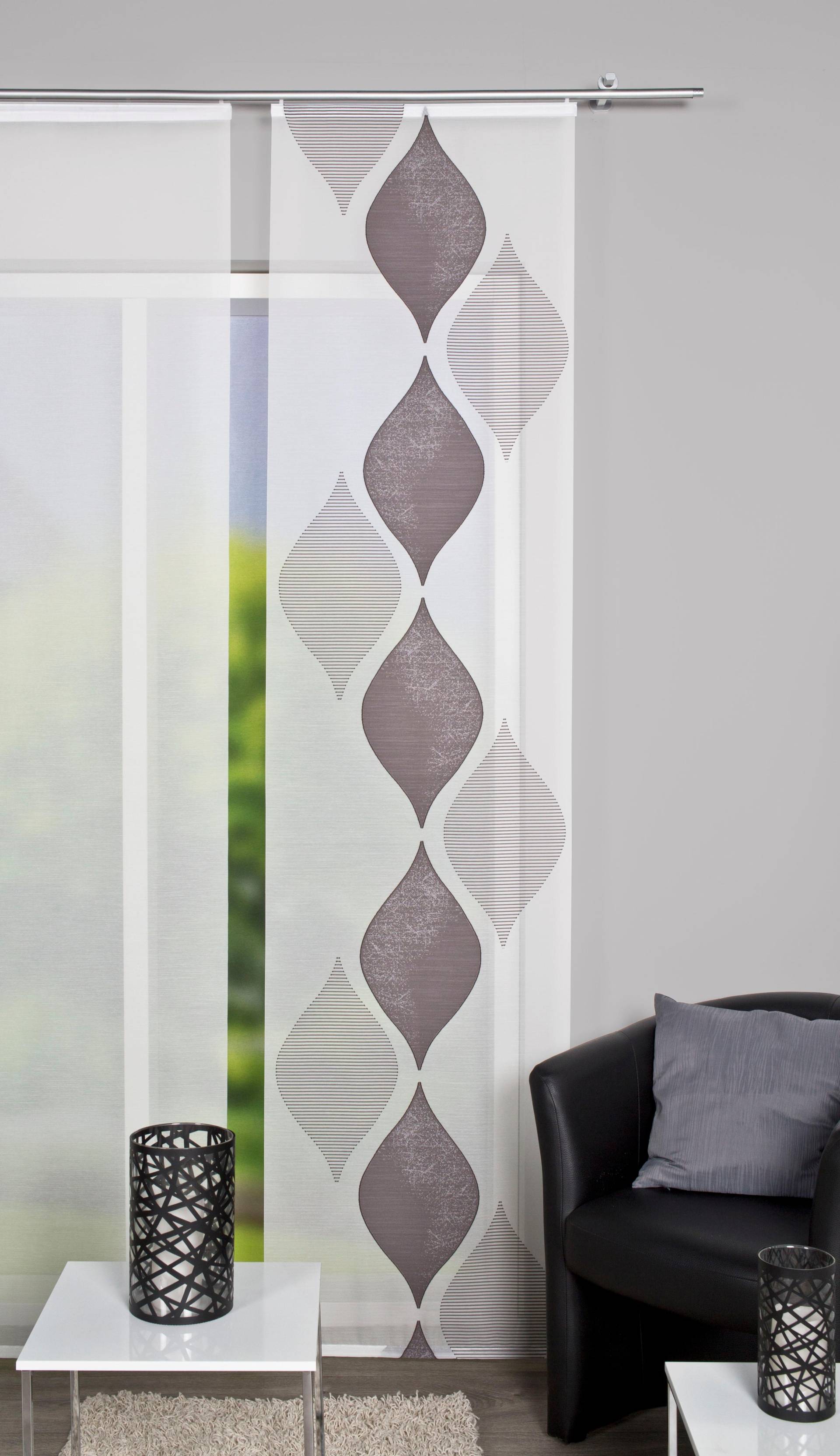 HOME WOHNIDEEN Schiebegardine »GENDRY«, (1 St.), HxB: 245x60, Schiebevorhang Effektvoile Scherli HOME WOHNIDEEN Schiebegardine »GENDRY«, (1 St.), HxB: 245x60, Schiebevorhang Effektvoile Scherli von Home Wohnideen