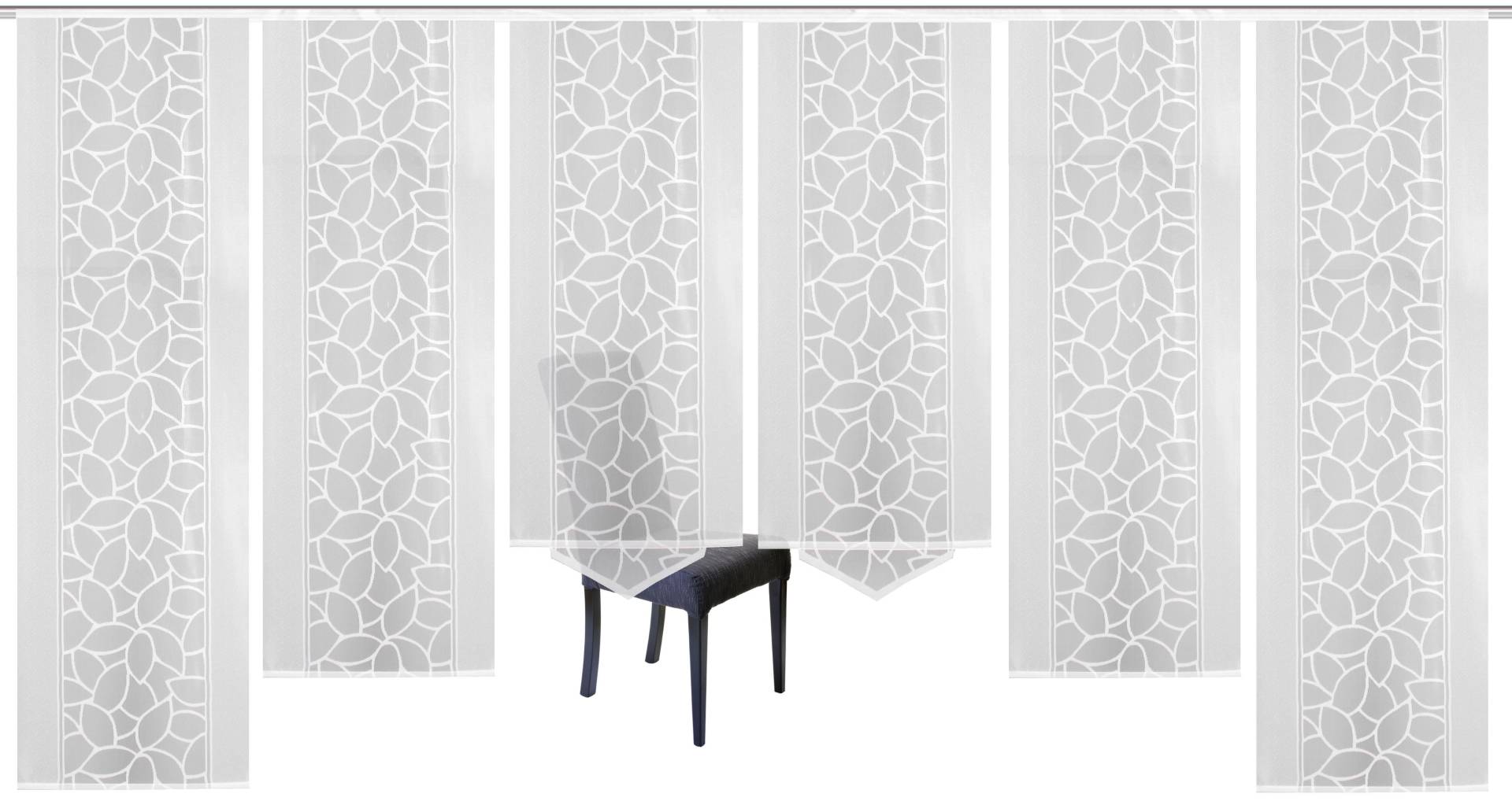 HOME WOHNIDEEN Schiebegardine »JENNA«, (6 St.), Schiebevorhang Jacquard Set, HxB: 245x57 HOME WOHNIDEEN Schiebegardine »JENNA«, (6 St.), Schiebevorhang Jacquard Set, HxB: 245x57 von Home Wohnideen