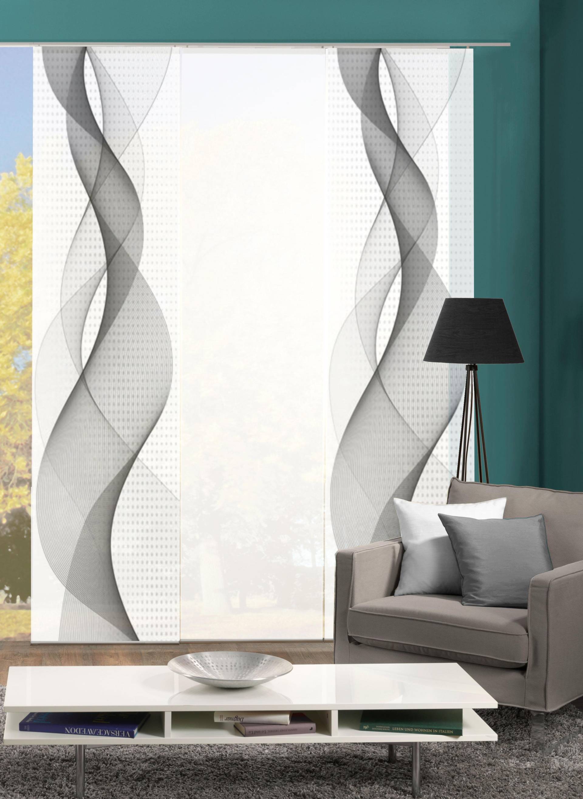 HOME WOHNIDEEN Schiebegardine »OPALIA 3ER SET«, (3 St.), HxB: 245x60 HOME WOHNIDEEN Schiebegardine »OPALIA 3ER SET«, (3 St.), HxB: 245x60 von Home Wohnideen